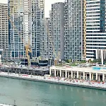Canal Luxe Burj 1Br Sleeps 4 With Pool And Gym