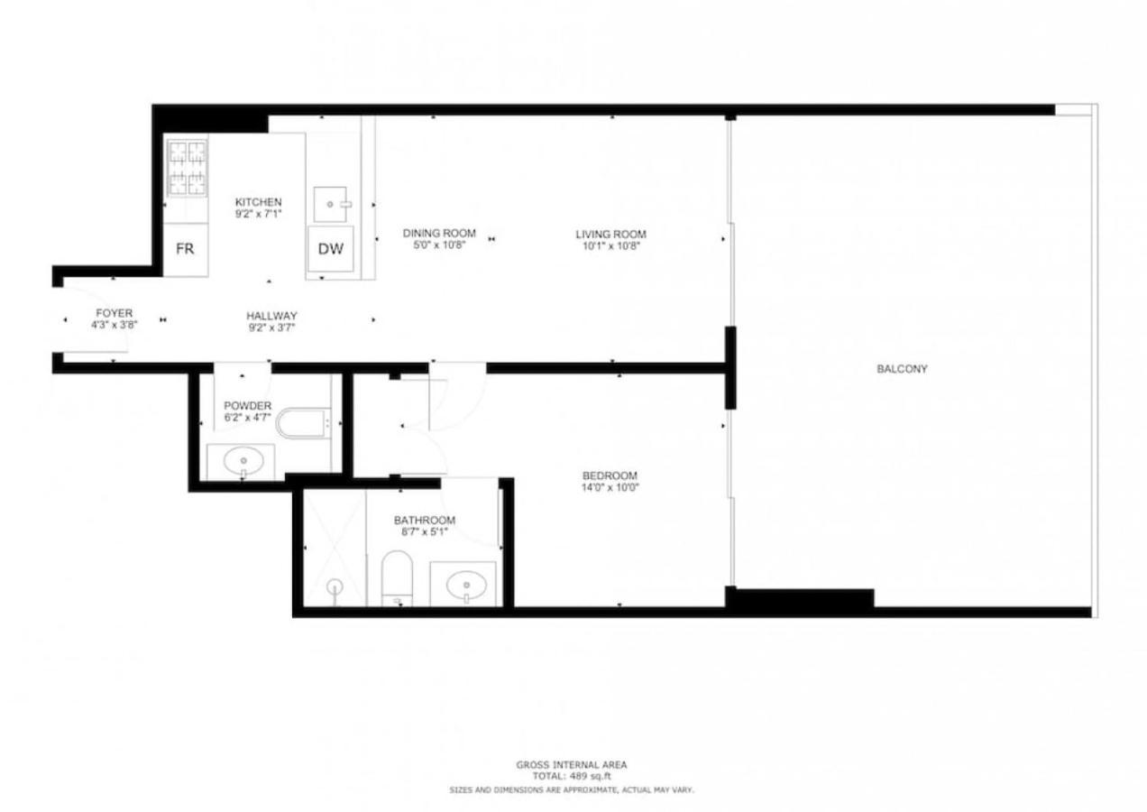 15 Northside Tower 2 - Spacious One Bedroom