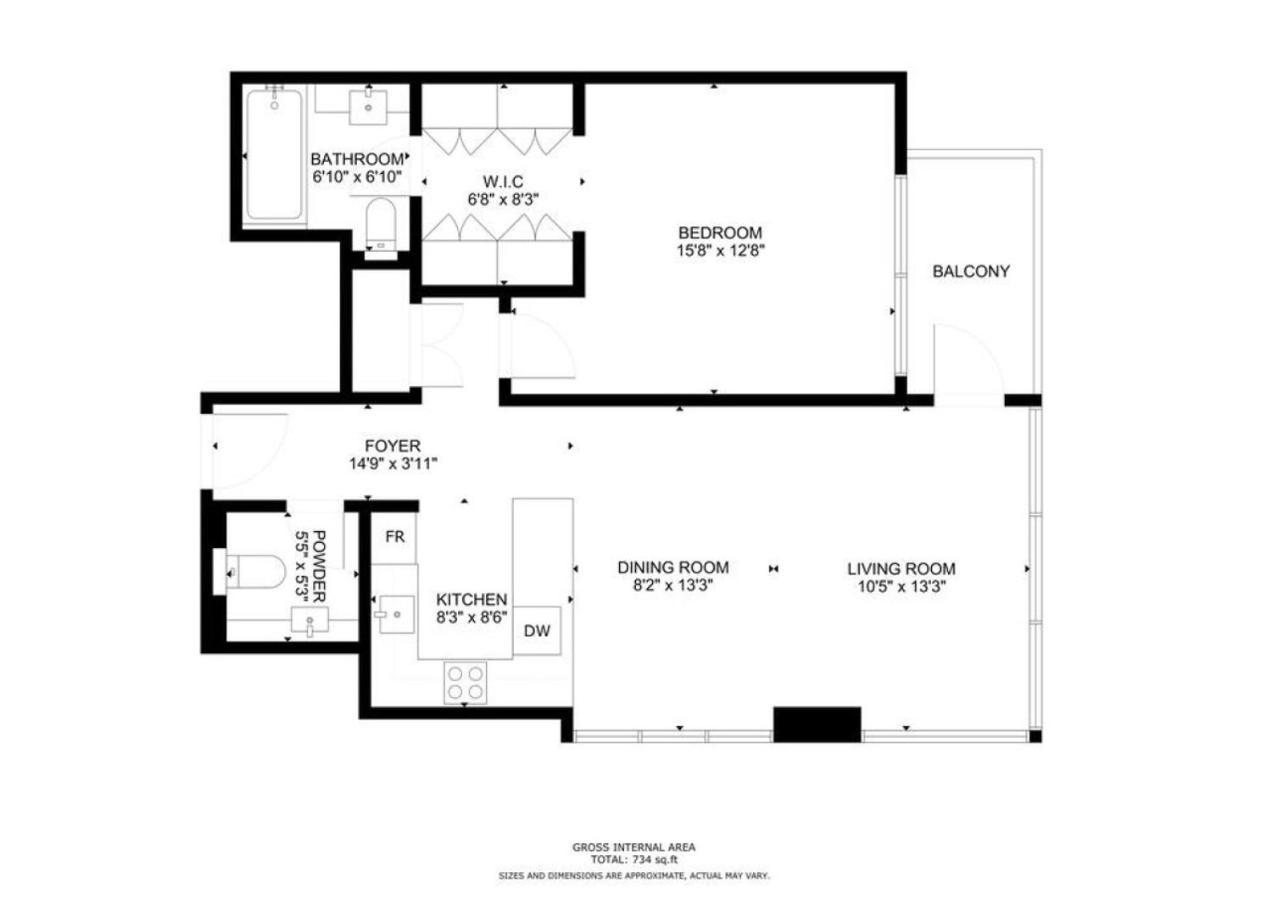 Residences 21 - Modern One Bedroom *