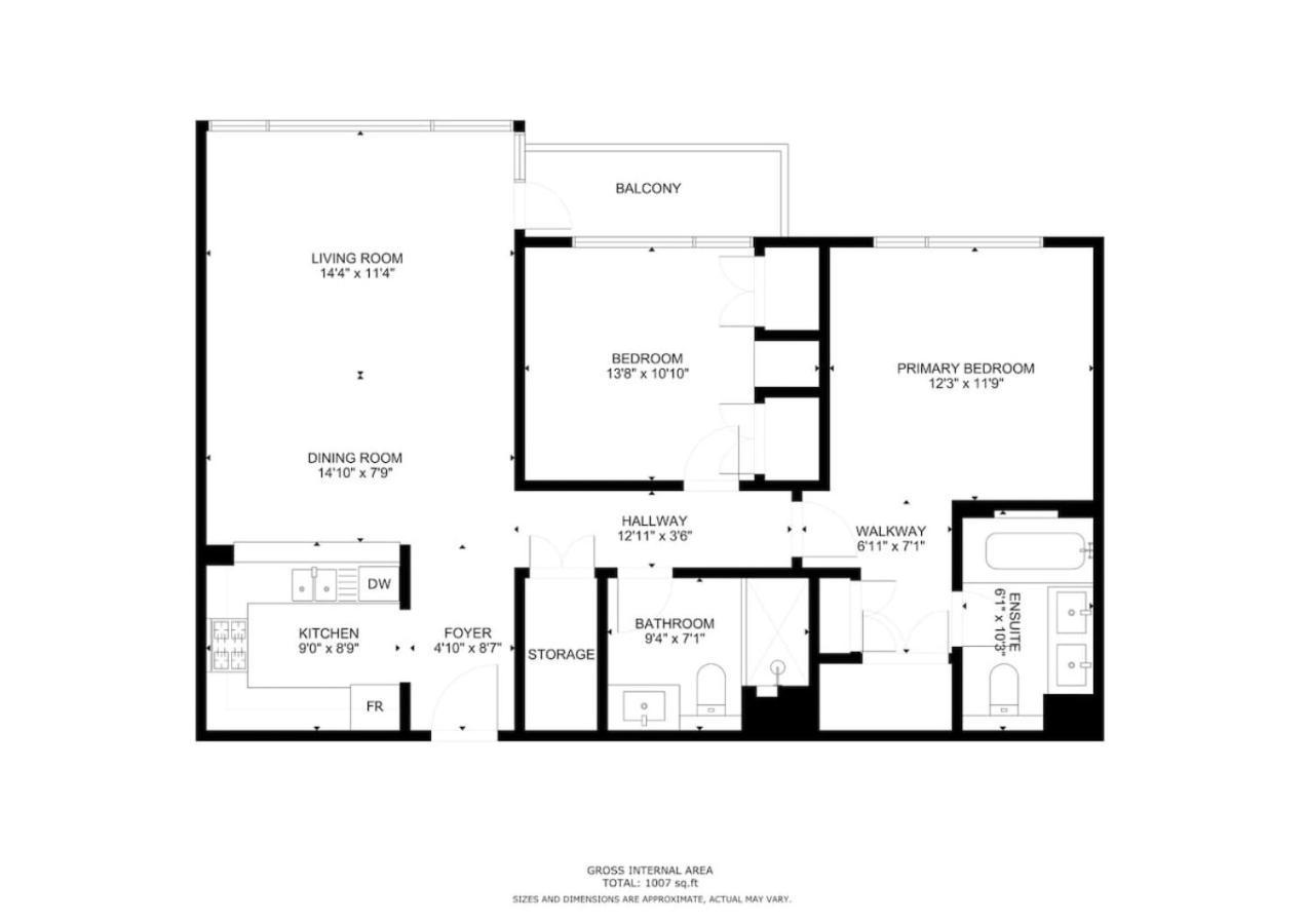 Creek Rise Tower 1 - Bright Two Bedroom