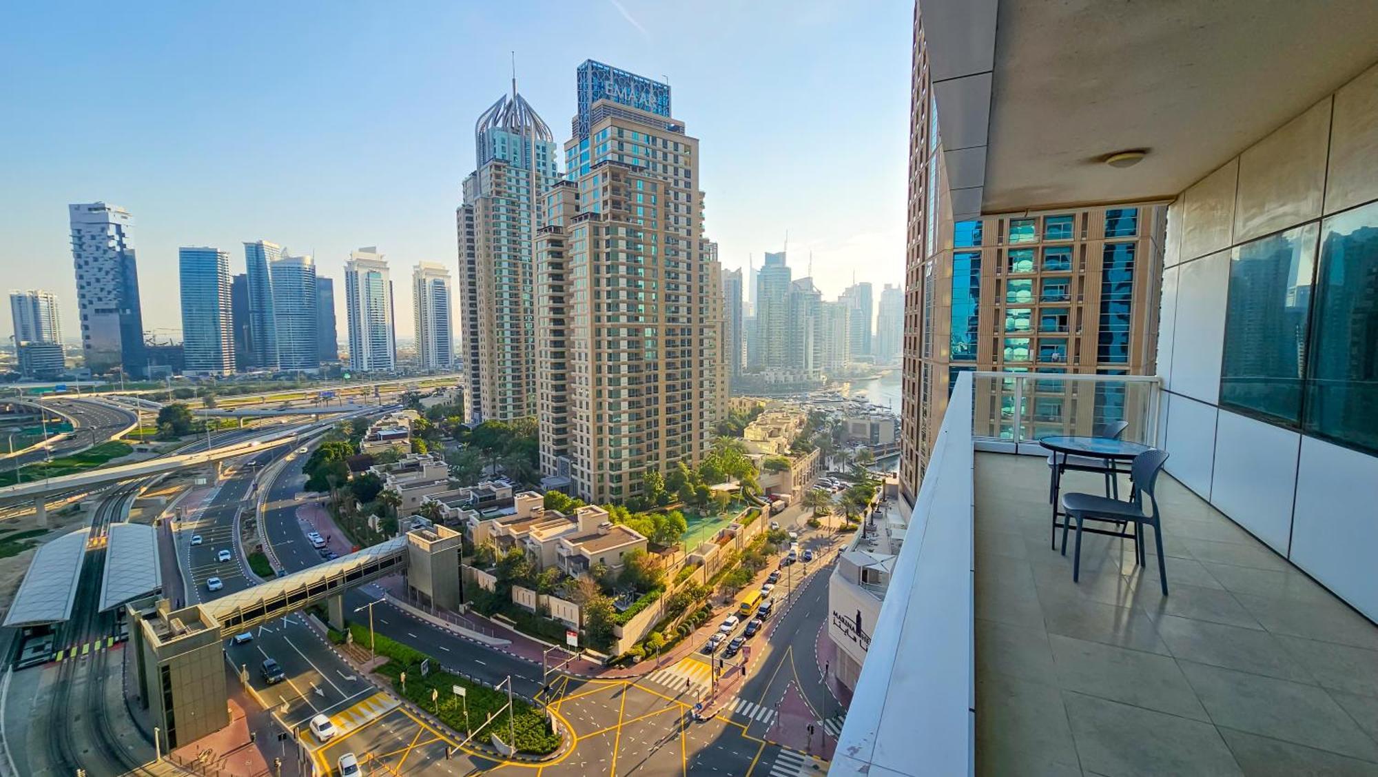 Mag218 Tower, 02 Bedrooms + Halll + Maids With Full Panoramic View In Marsa Dubai