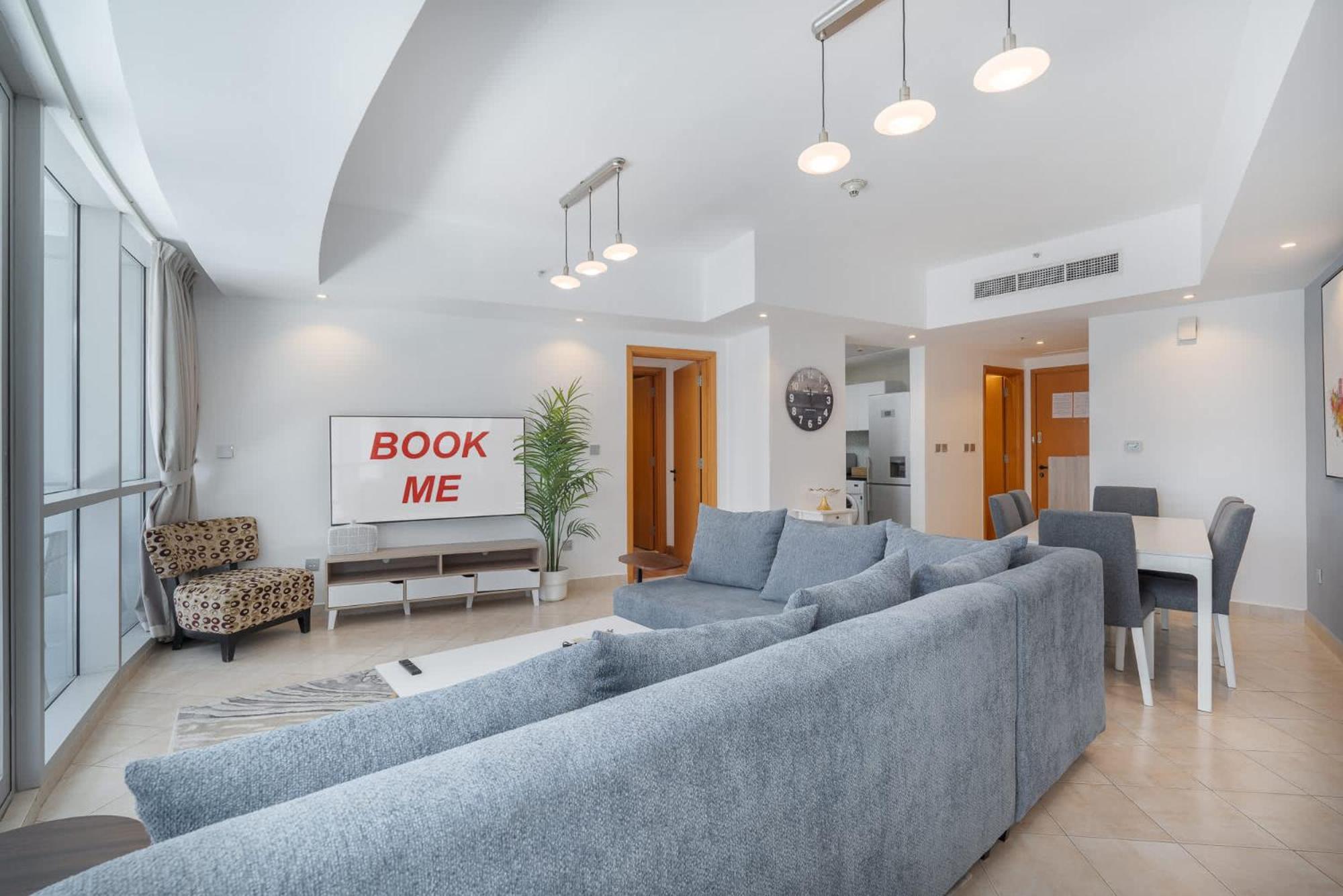 Minimalist Airy 3-bedroom With Cityscape View In Marina *