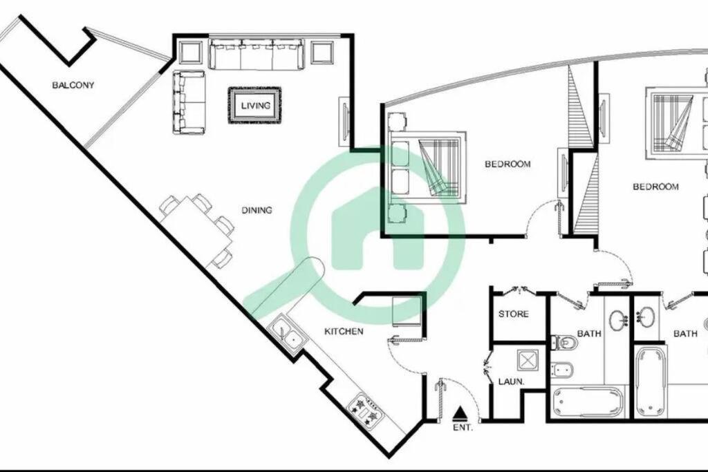 Apartment Luxury 2 Bedroom In Marina Dubai