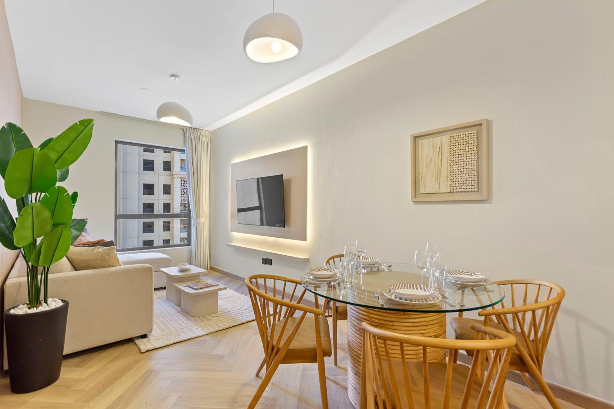 Beachside On Jbr Walk With Modern Interiors Apartment