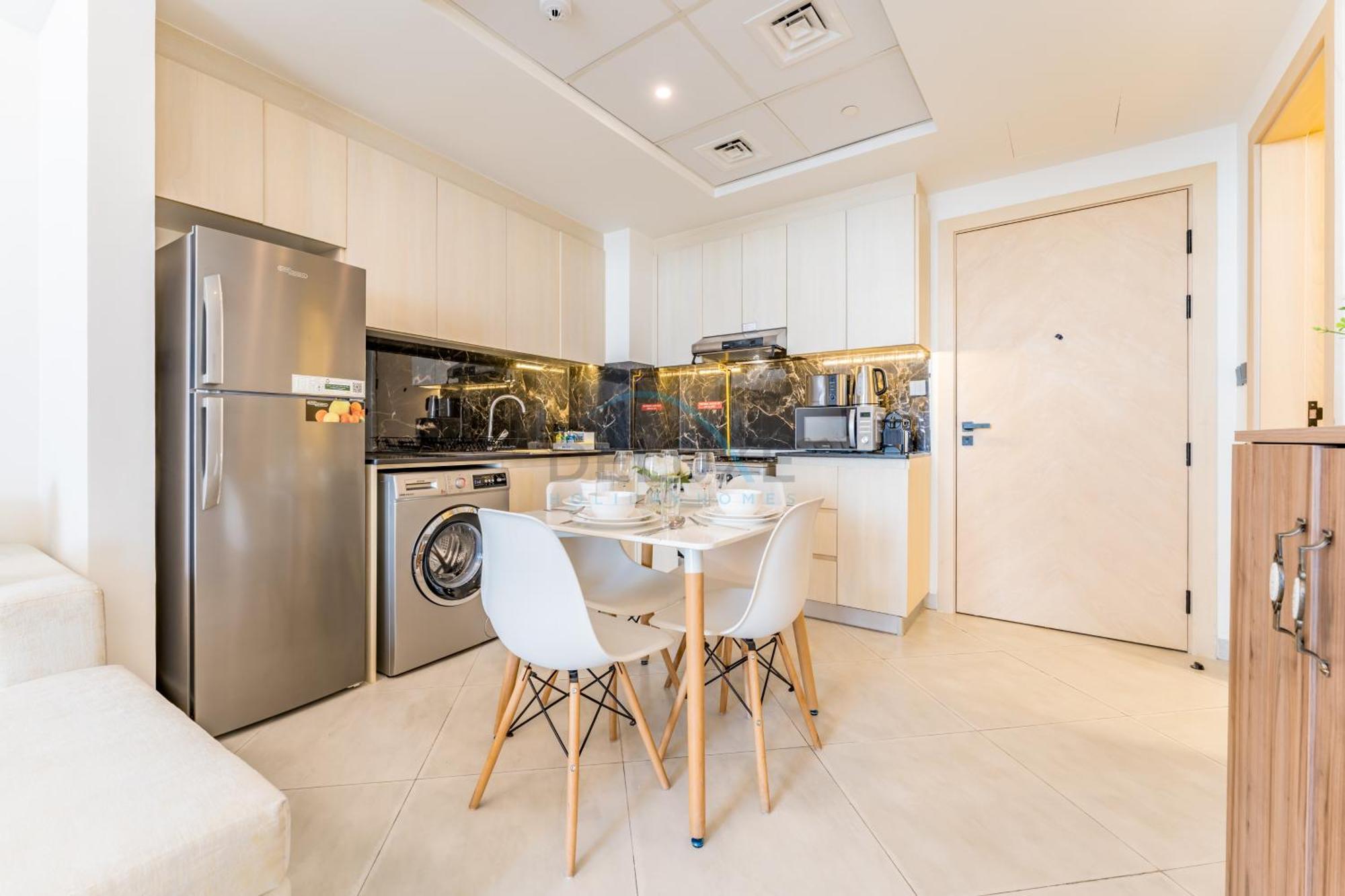 Apartment Community View 1br With Balcony Near Downtown Dubai, Binghatti Avenue, Al Jaddaf By Deluxe Homes *