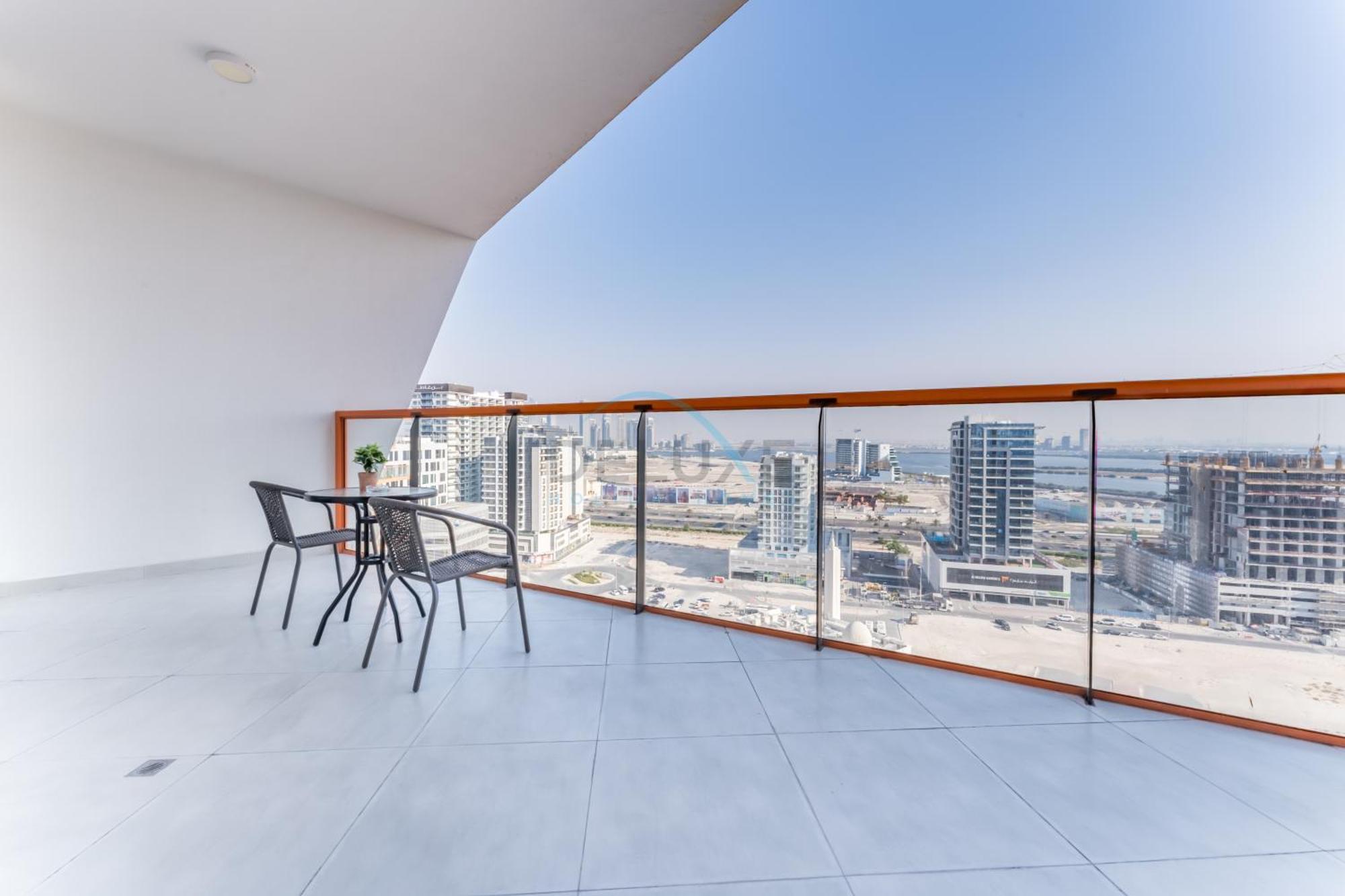 Apartment Community View 1br With Balcony Near Downtown Dubai, Binghatti Avenue, Al Jaddaf By Deluxe Homes