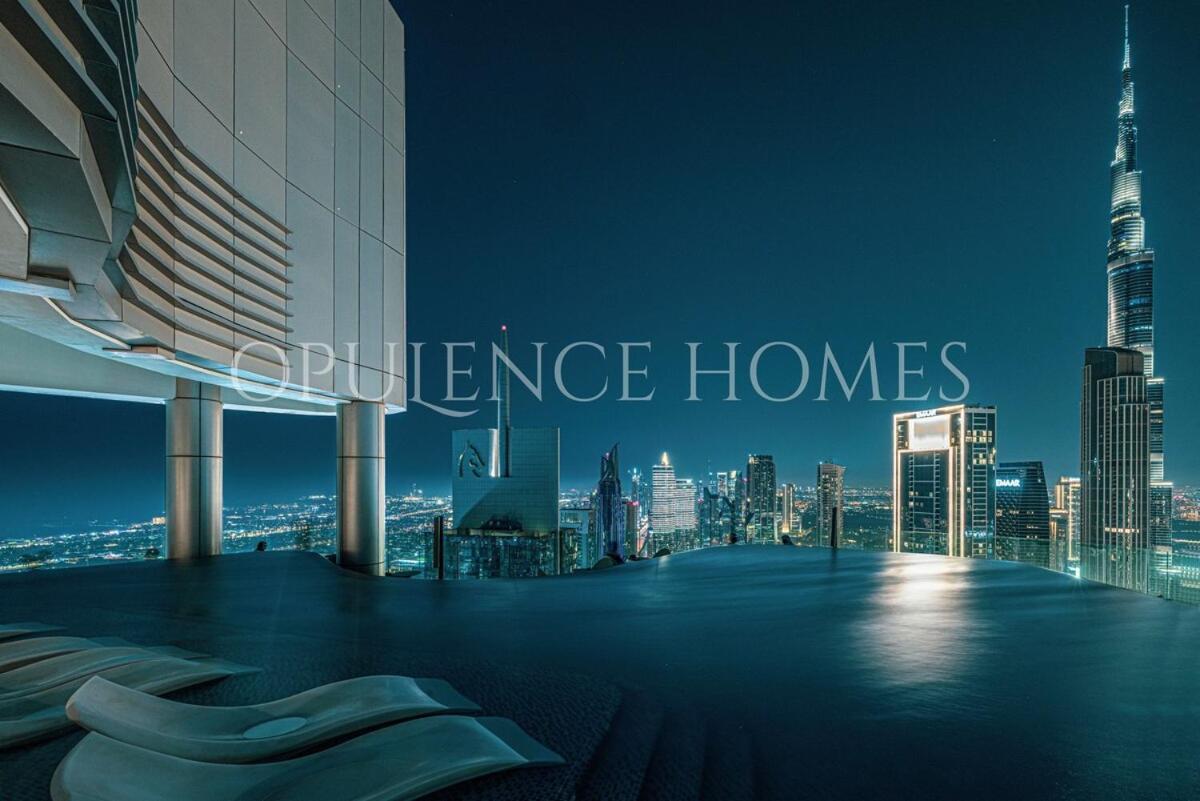 Burj Khalifa Views From The Highest Infinity Pool In Apartment *
