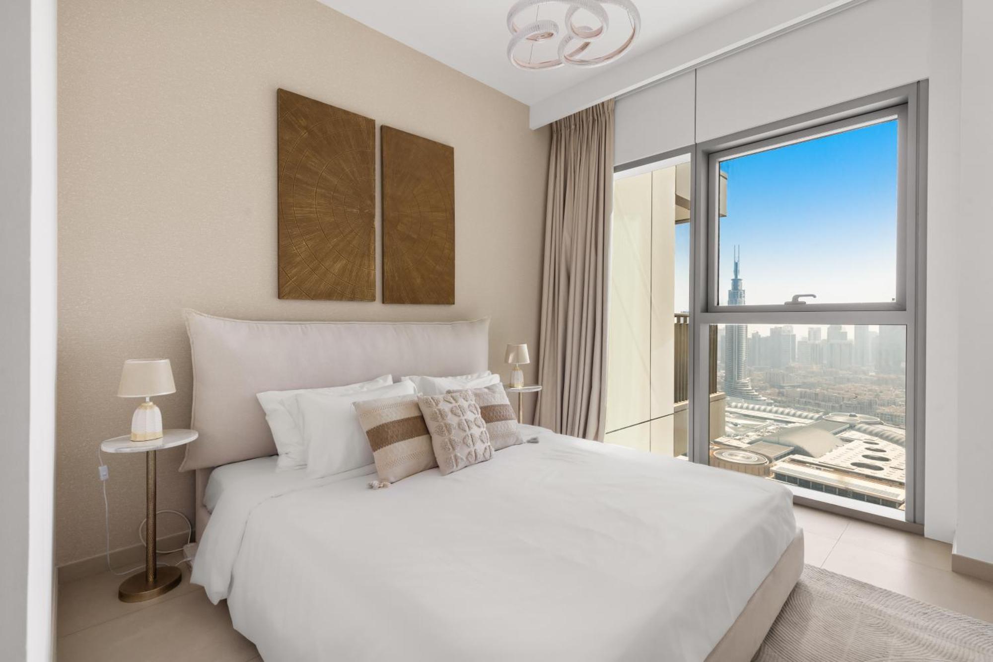 Deluxe 4br With Patio - Burj Khalifa And Fountains View Apartment Dubai