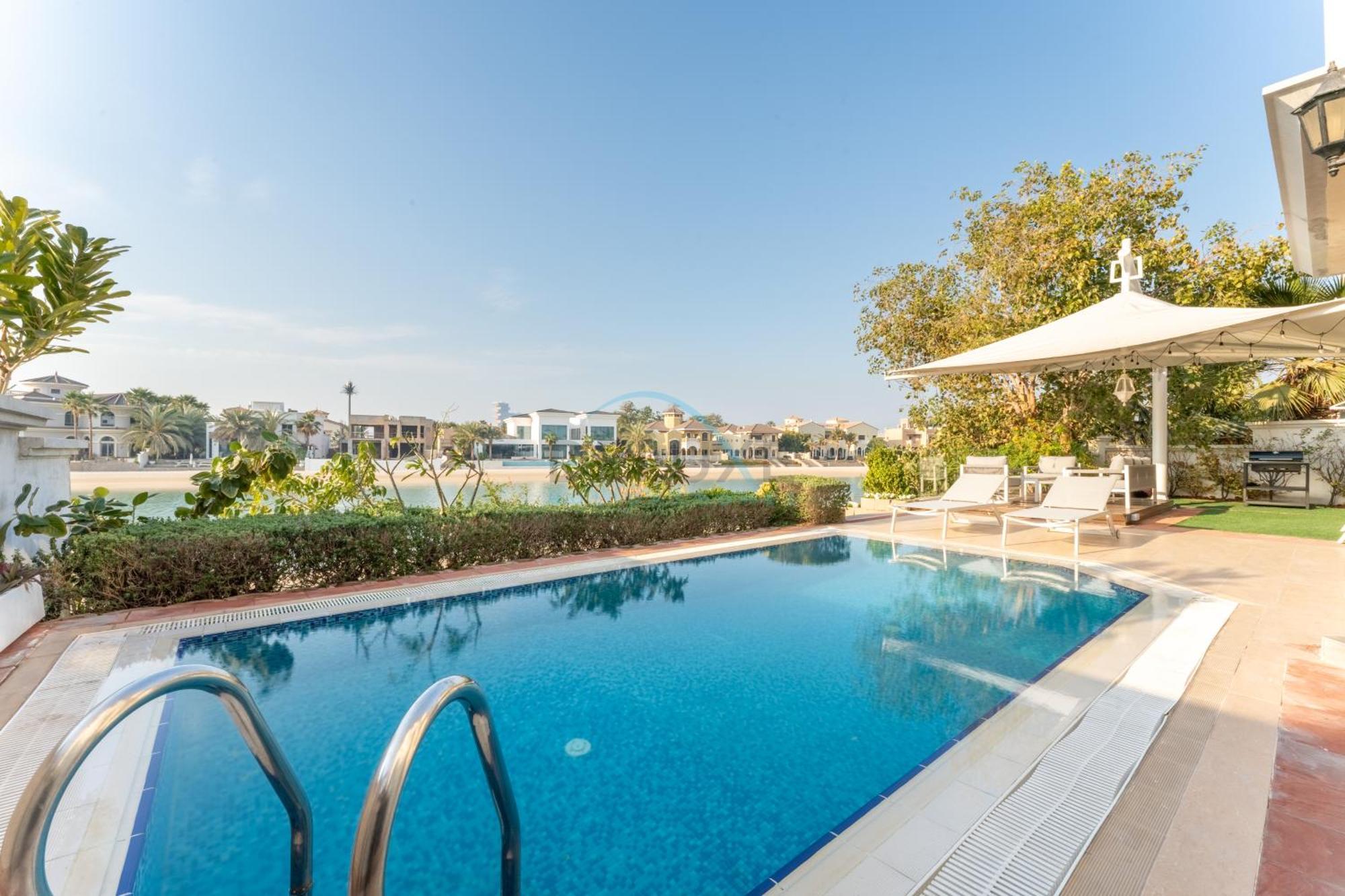 Beachfront 6br And Assistant's With Private Pool, Palm Villa, Palm Jumeirah By Deluxe Homes Villa