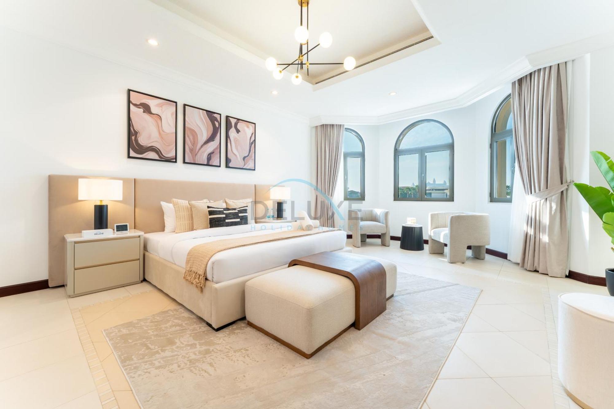 Beachfront 6br And Assistant's With Private Pool, Palm Villa, Palm Jumeirah By Deluxe Homes