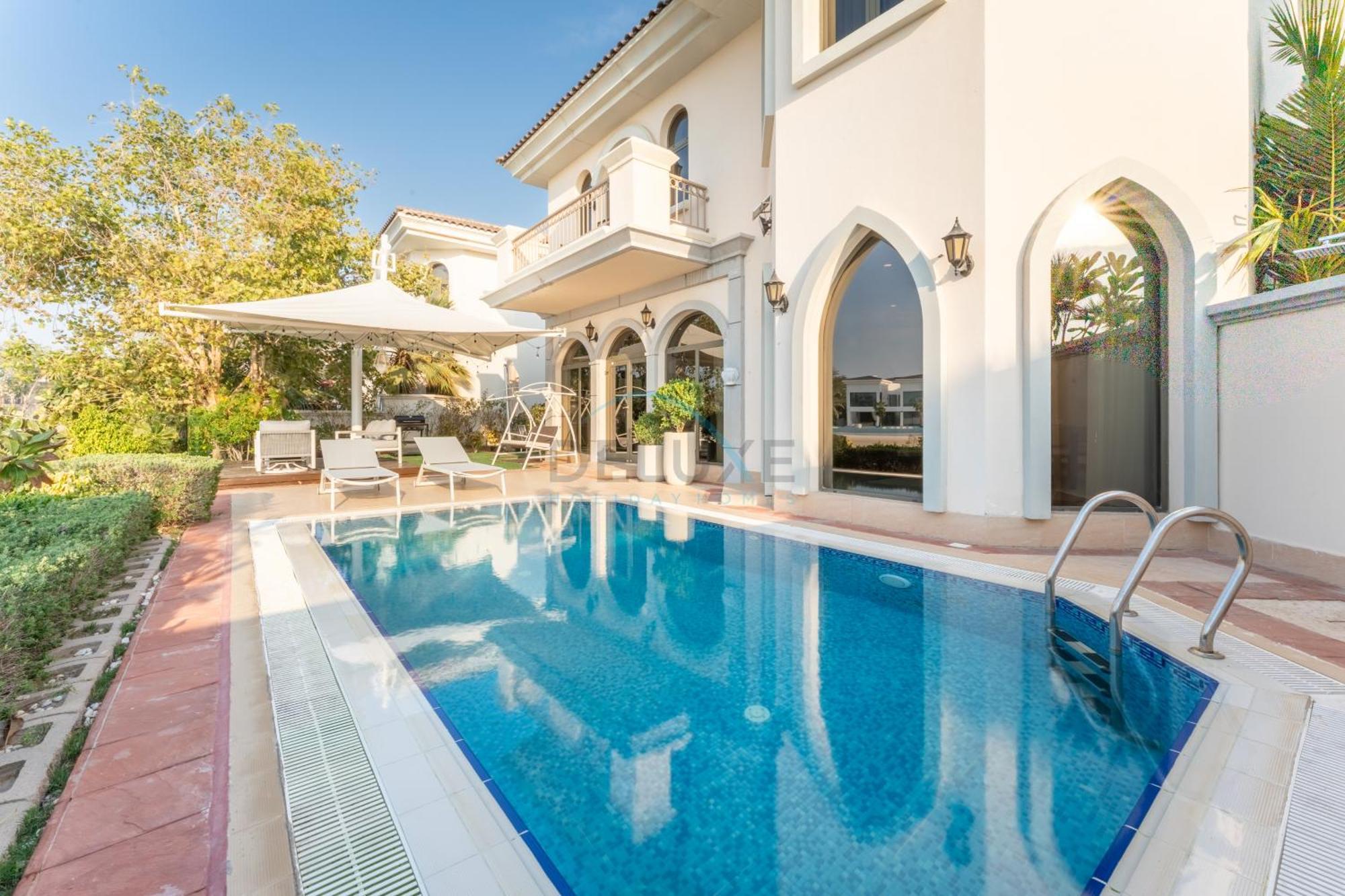 Beachfront 6br And Assistant's With Private Pool, Palm Villa, Palm Jumeirah By Deluxe Homes