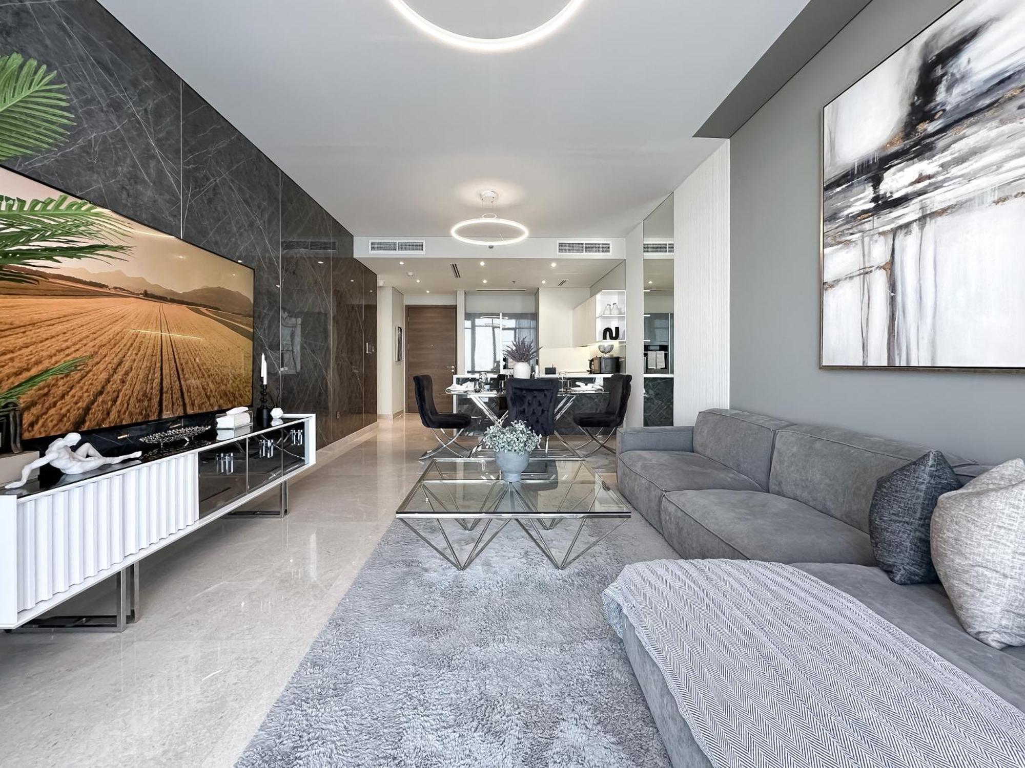 Trophy-luxurious Living W Serene Sea Blends View Dubai