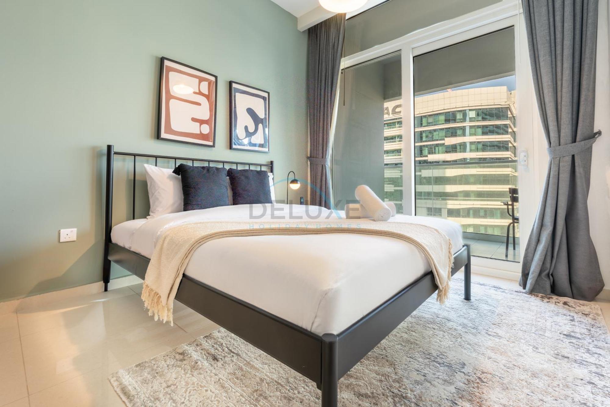 Canal And Views 1br With Balcony Near Park, Reva Residences, Business Bay By Deluxe Homes
