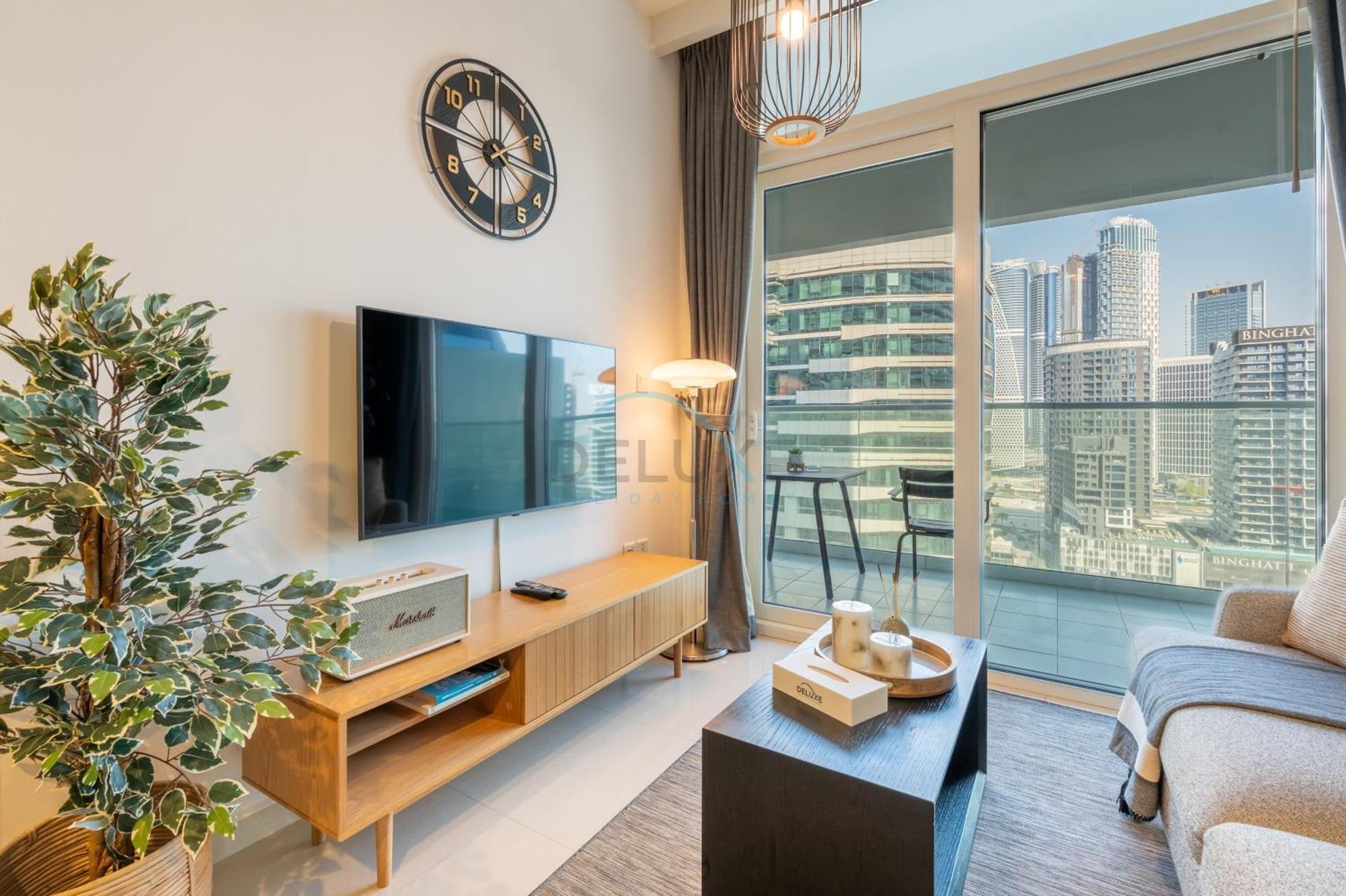 Canal And Views 1br With Balcony Near Park, Reva Residences, Business Bay By Deluxe Homes Apartment *