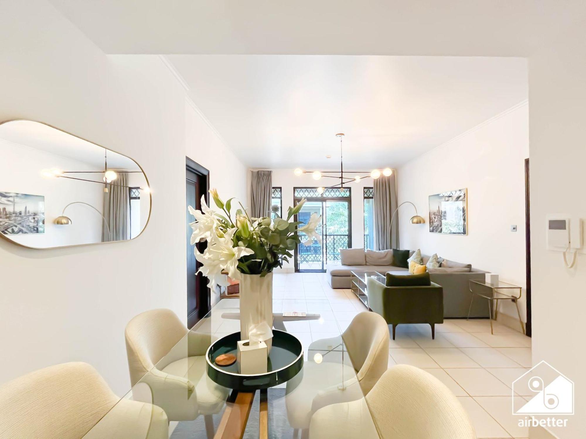 Burj Views From Balcony L Chic 2br In Downtown Apartment *