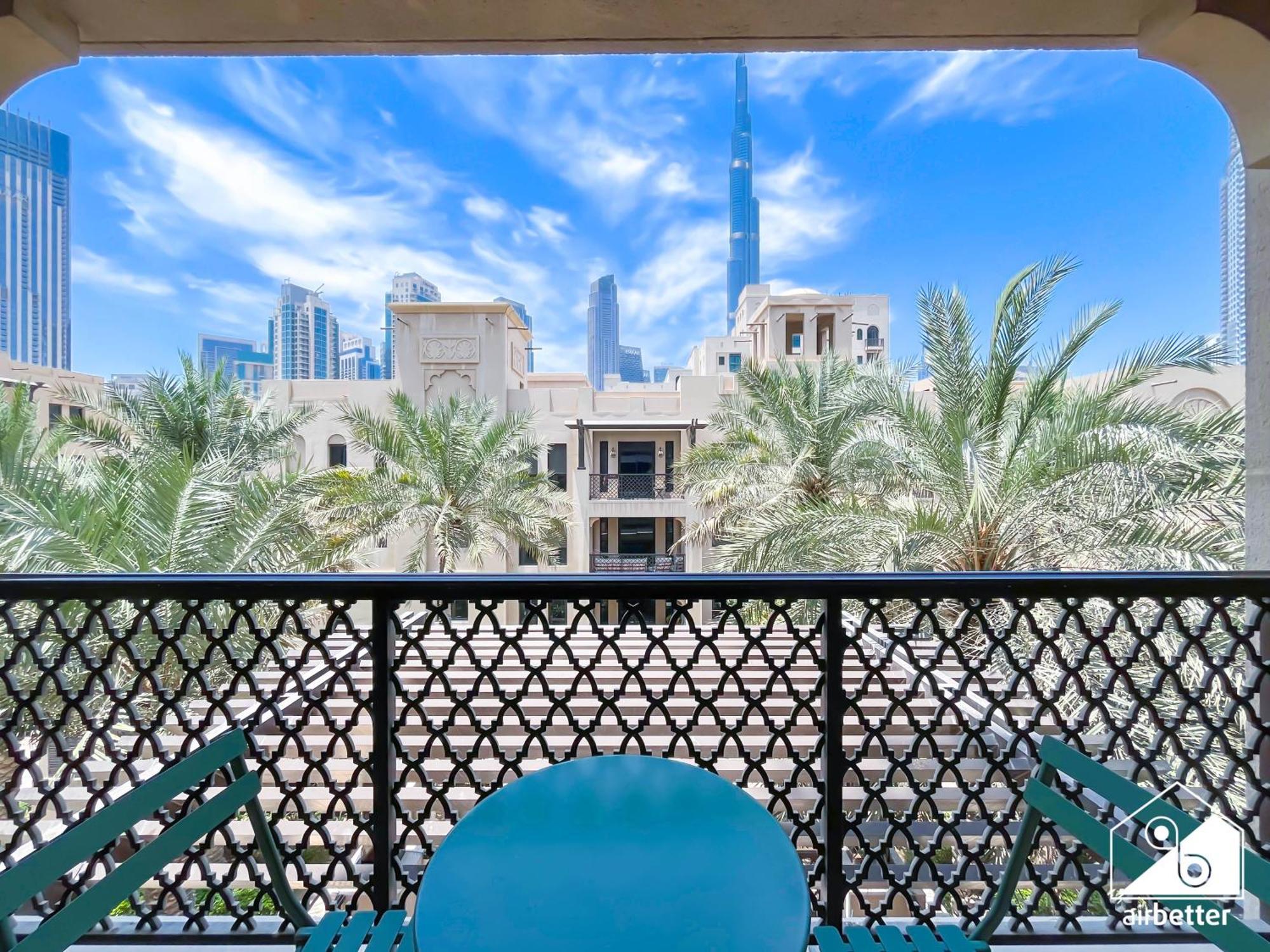 Burj Views From Balcony L Chic 2br In Downtown Apartment *