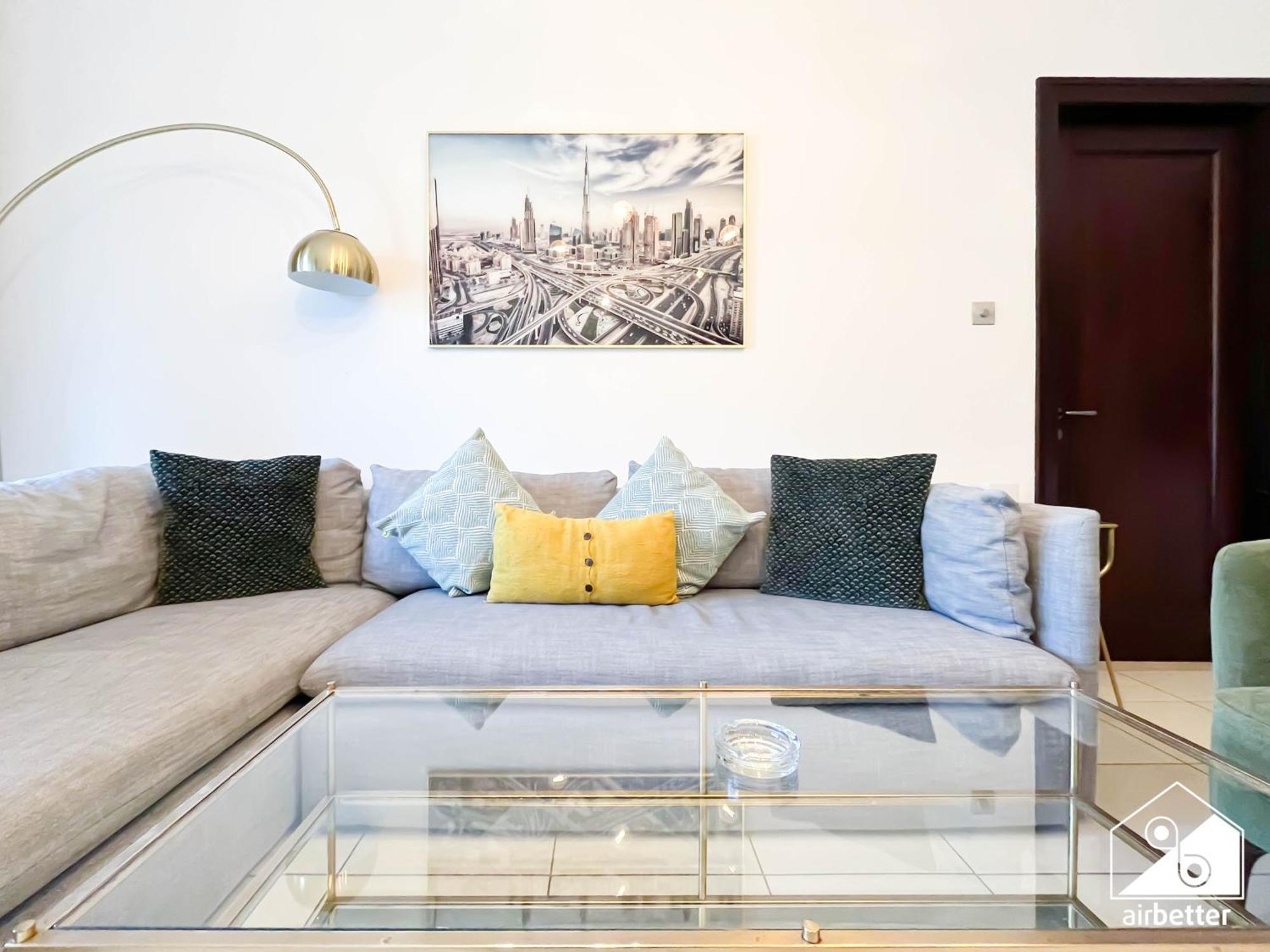Burj Views From Balcony L Chic 2br In Downtown *