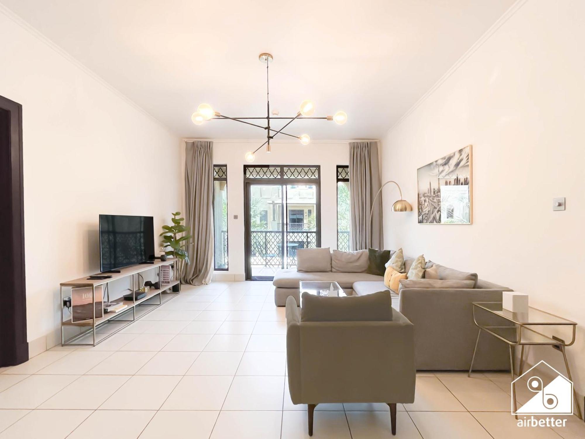 Apartment Burj Views From Balcony L Chic 2br In Downtown *