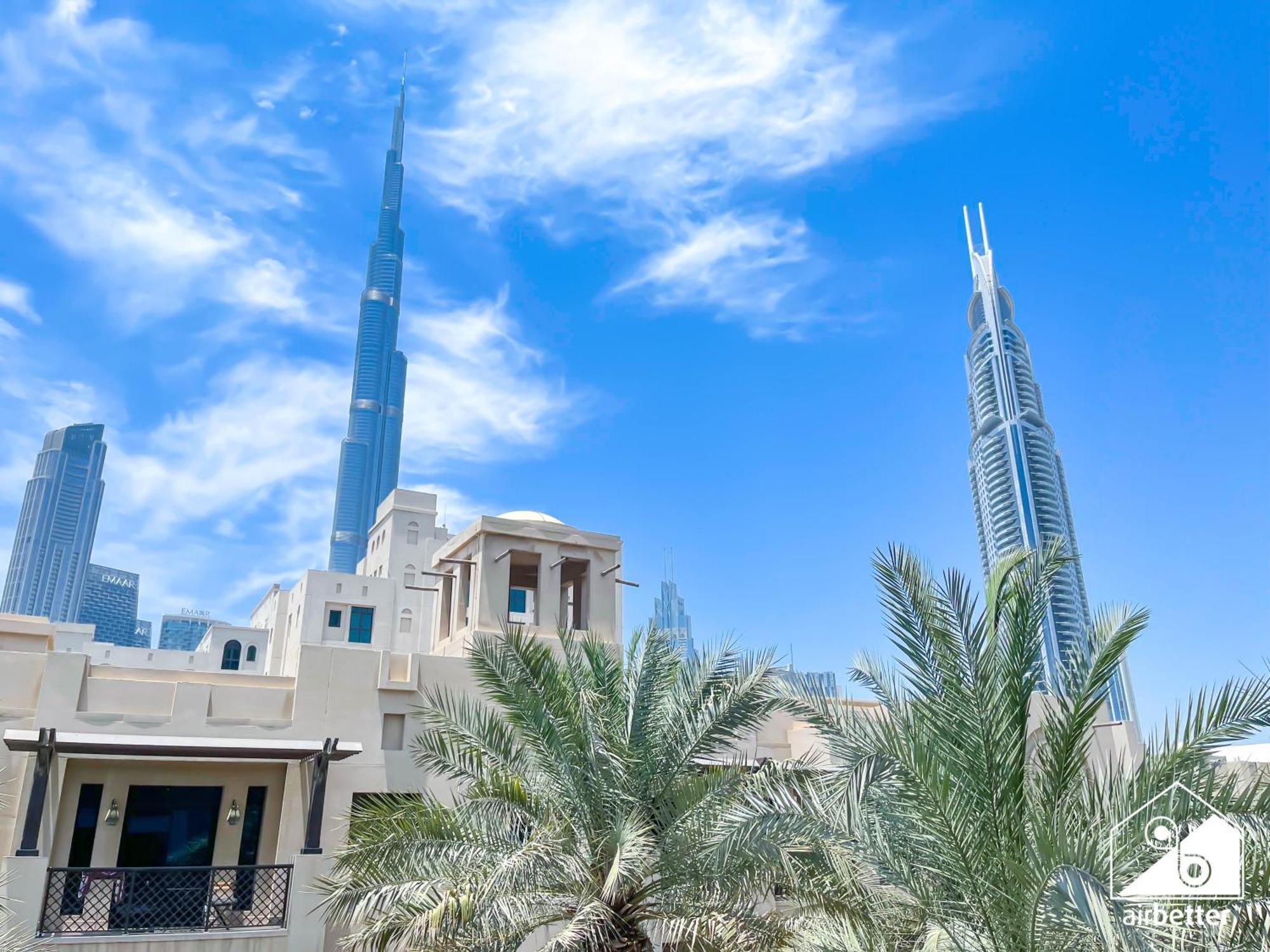 Burj Views From Balcony L Chic 2br In Downtown Apartment Dubai