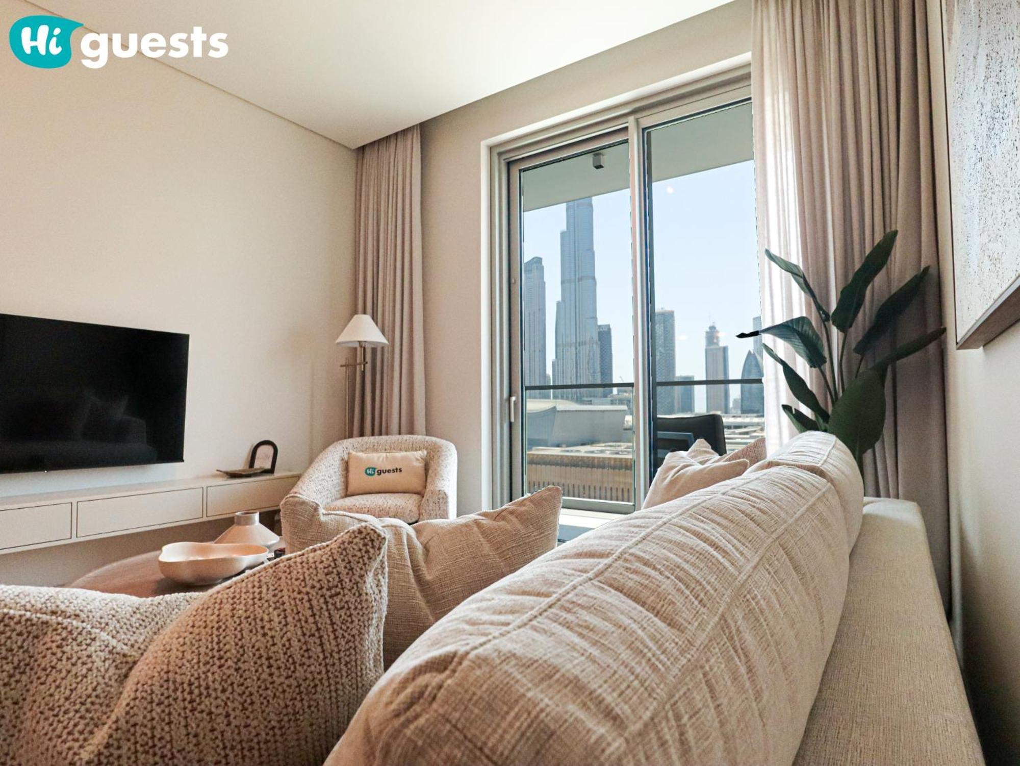 Higuests - Wake Up To Burj Khalifa Views In Stunning 2 Br Dubai