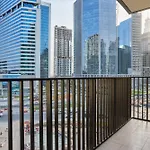 Bright And Modern City Apartment In Business Bay With Two Balconies, Pool, Gym, Free Parking And Self Check In, Sleeps Up To Four, By Stayfinity