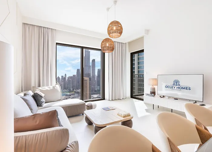 Beautiful Home On 45Th Floor With Full Burj View