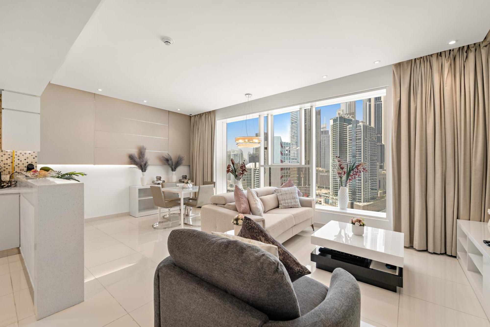 1br With A Sofa Bed, Pool, Gym & Burj Khalifa View