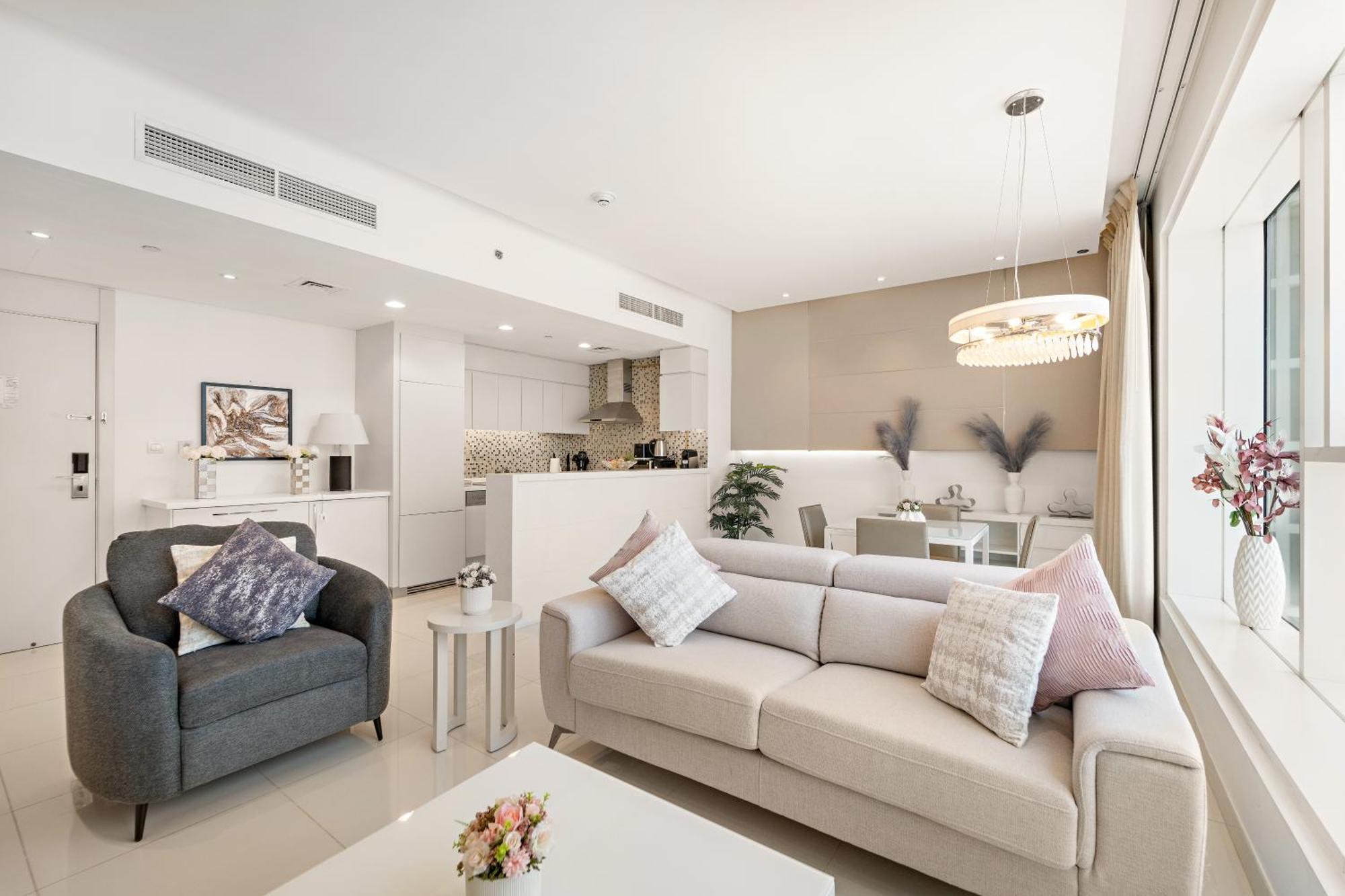 Apartment 1br With A Sofa Bed, Pool, Gym & Burj Khalifa View