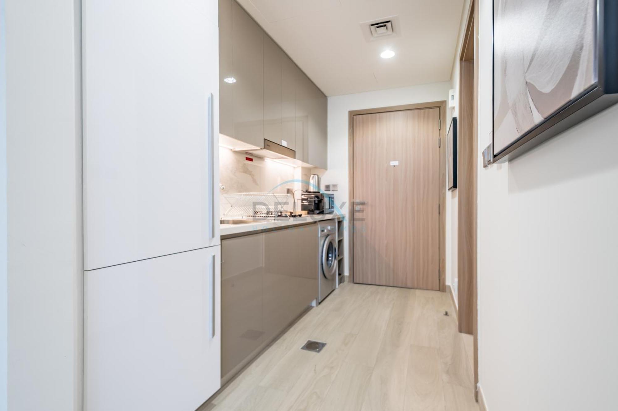 Community View With Balcony, Azizi Riviera 24, Al Merkadh By Deluxe Homes Apartment
