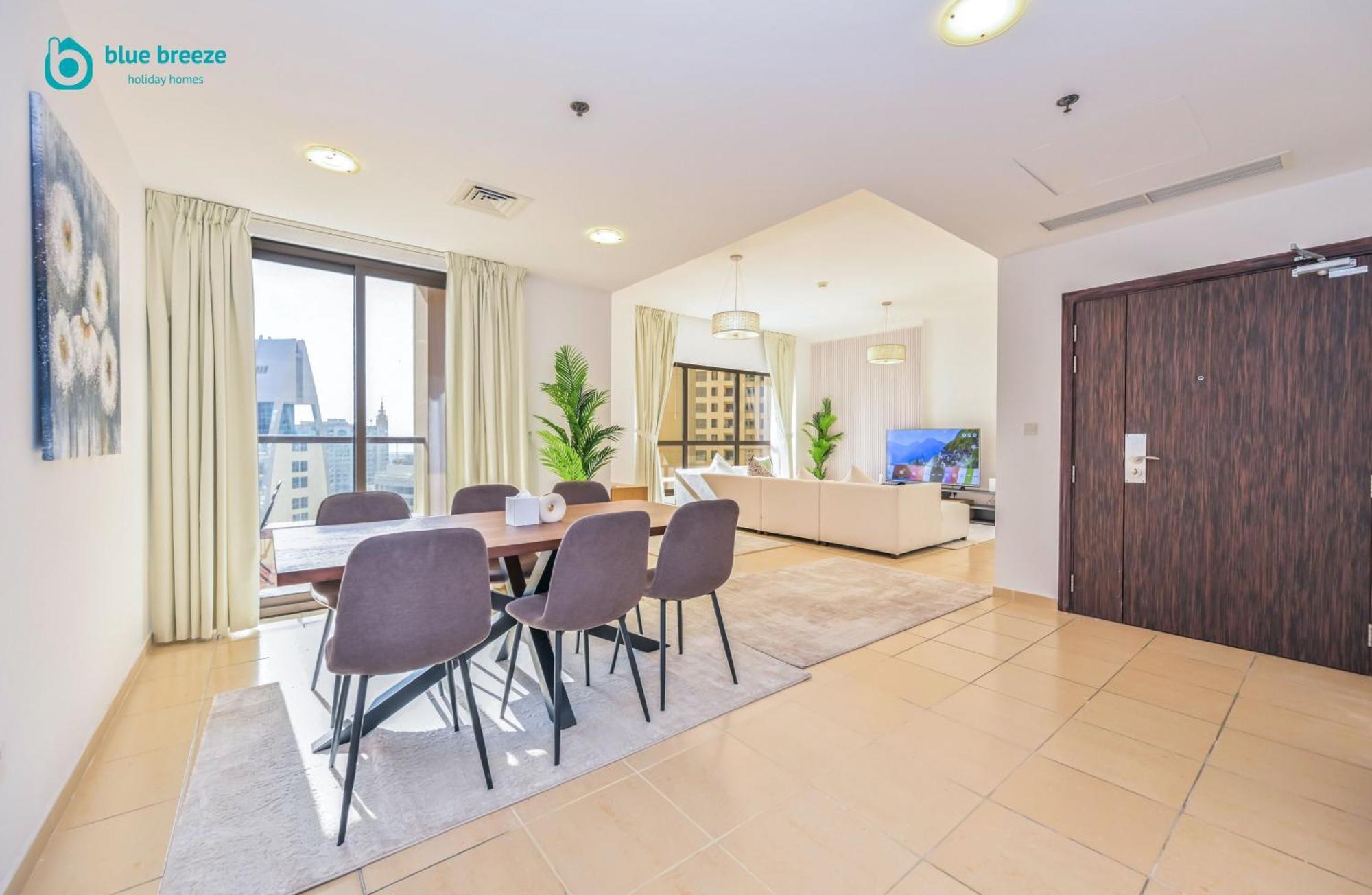 Blue Breeze - Elegant 3br With Panoramic Marina Views In Jbr