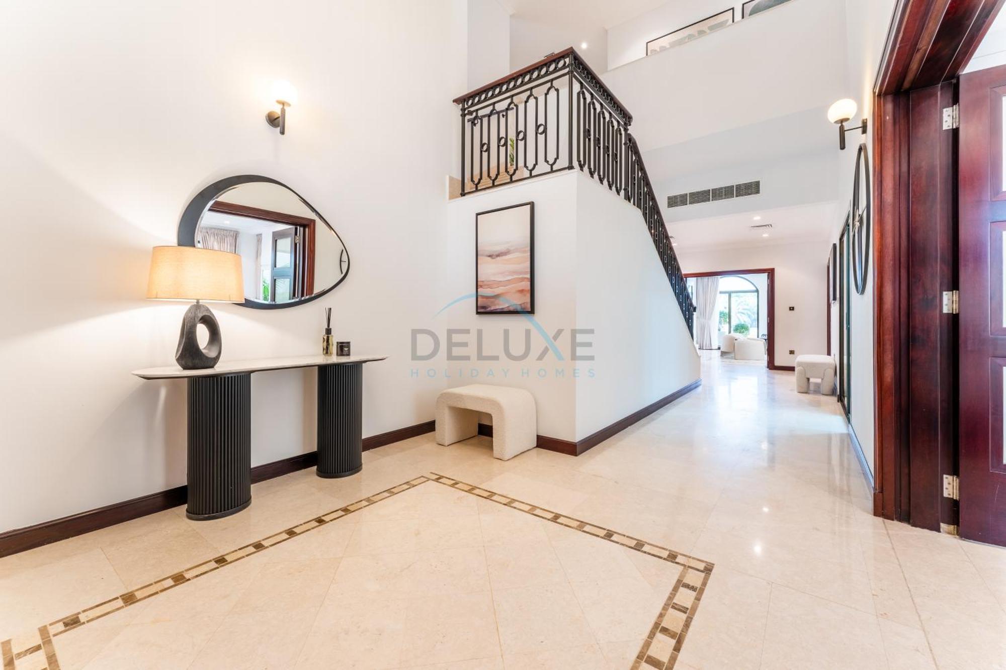 Beachfront 6br And Assistant's With Private Pool, Palm Villa, Palm Jumeirah By Deluxe Homes Villa *