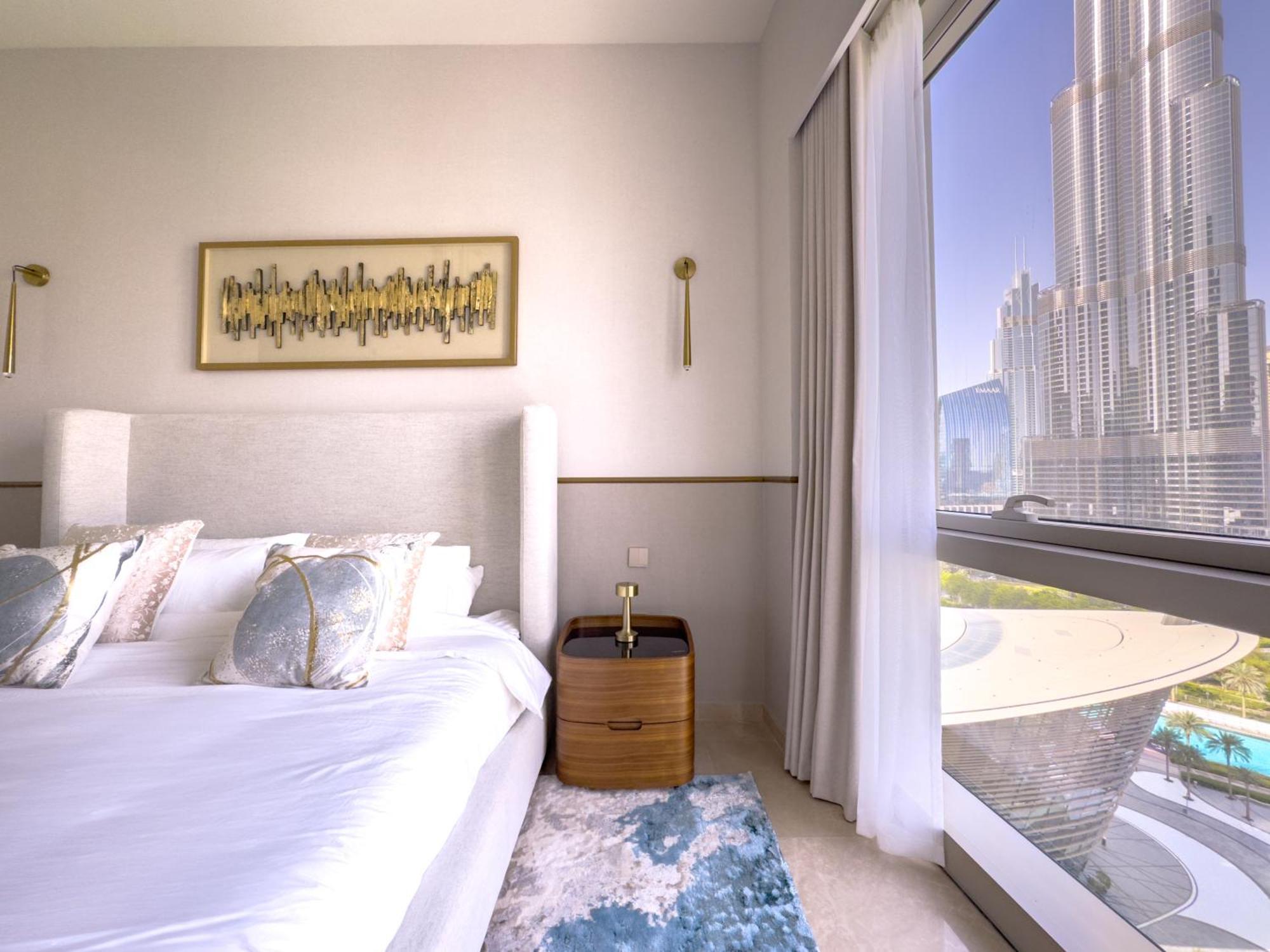 Grande Residences With Burj Khalifa View From 14th Floor For 8-guests Apartment Dubai