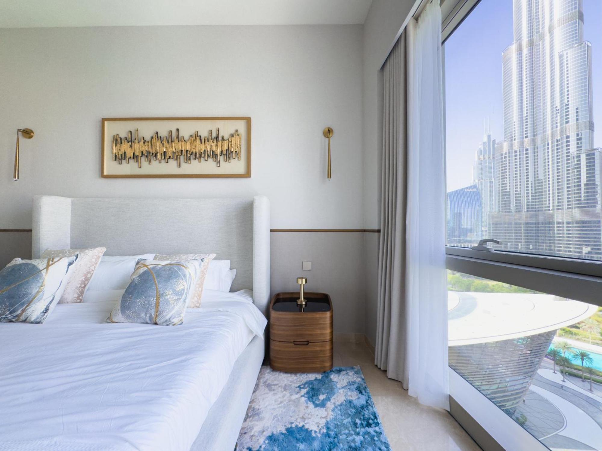 Grande Residences With Burj Khalifa View From 14th Floor For 8-guests Apartment Dubai